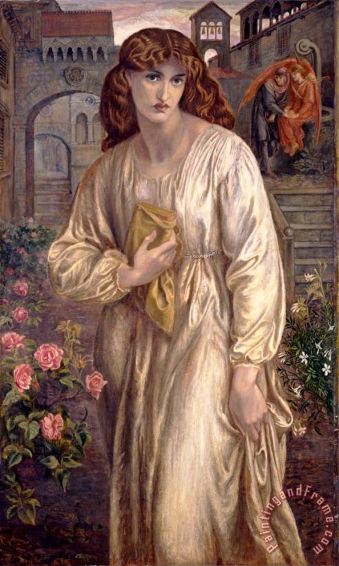 Salutation of Beatrice painting - Dante Gabriel Rossetti Salutation of Beatrice Art Print