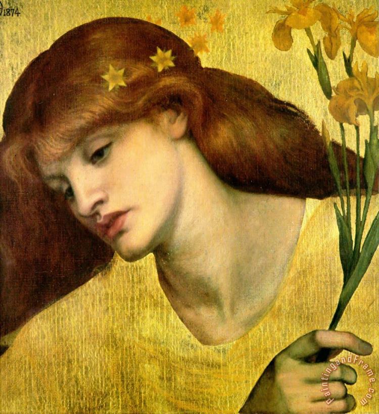 Sancta Lilias painting - Dante Gabriel Rossetti Sancta Lilias Art Print