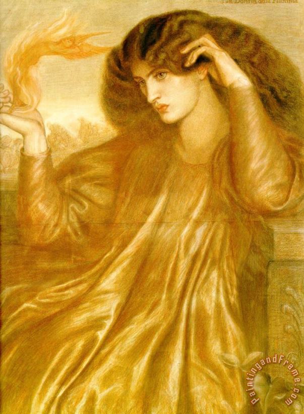 The Lady of The Flame painting - Dante Gabriel Rossetti The Lady of The Flame Art Print