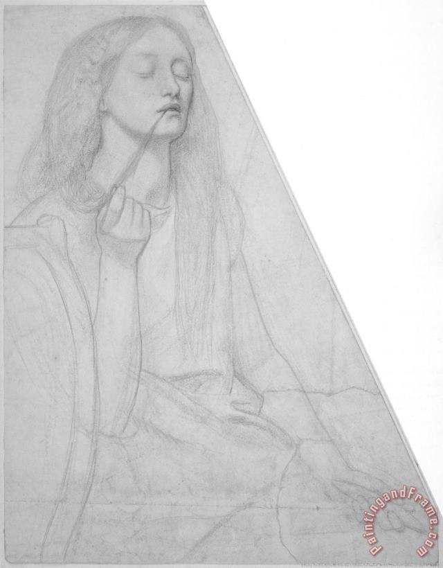 Dante Gabriel Rossetti The Return of Tibullus to Delia Study for Delia Art Print