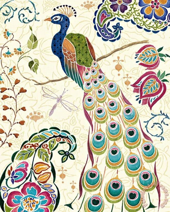 Peacock Fantasy III painting - Daphne Brissonnet Peacock Fantasy III Art Print