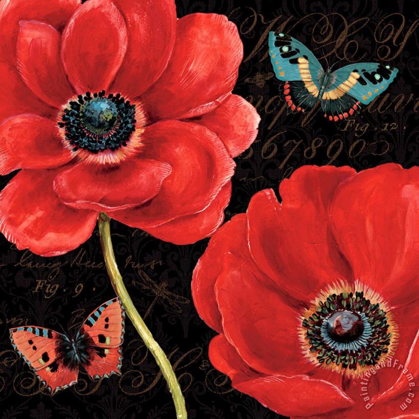 Petals And Wings II painting - Daphne Brissonnet Petals And Wings II Art Print