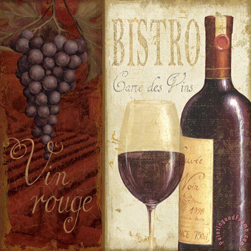 Daphne Brissonnet Wine List I Art Print