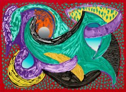 David Hockney Going Round, From Some More New Prints