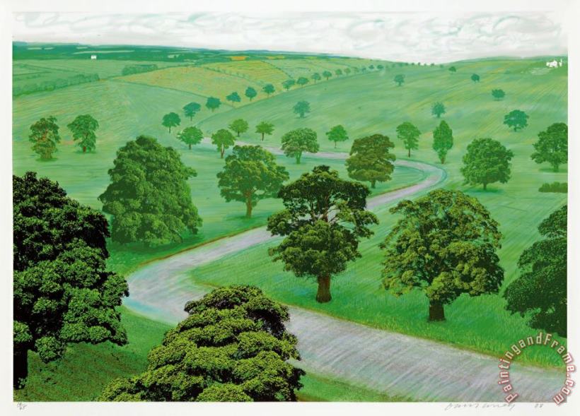 Green Valley, 2008 painting - David Hockney Green Valley, 2008 Art Print