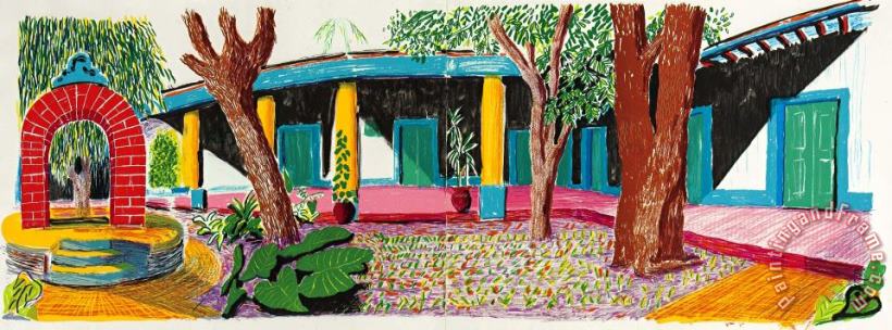 Hotel Acatlan Second Day From The Moving Focus Series, 1984 1985 painting - David Hockney Hotel Acatlan Second Day From The Moving Focus Series, 1984 1985 Art Print