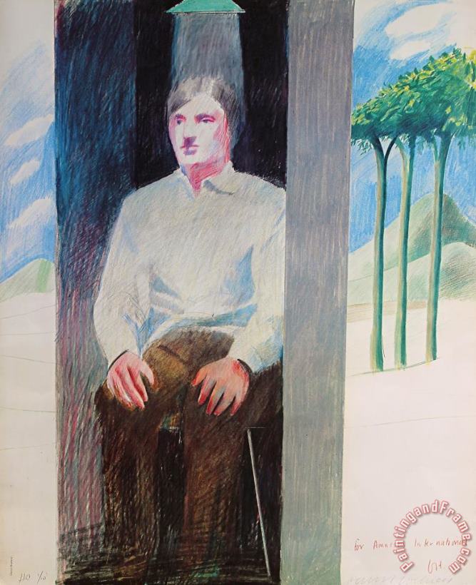 Prisoner, 1975 painting - David Hockney Prisoner, 1975 Art Print