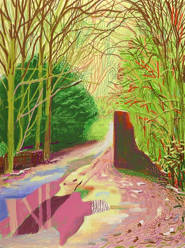 David Hockney The Arrival of Spring in Woldgate, East Yorkshire in 2011, 2011 Art Painting