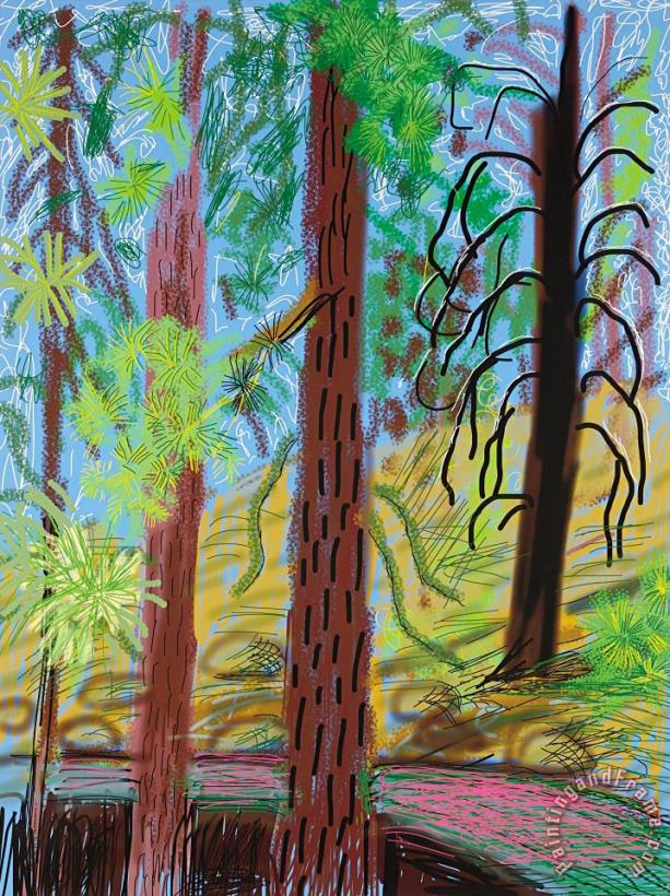 Untitled No. 6 From The Yosemite Suite, 2010 painting - David Hockney Untitled No. 6 From The Yosemite Suite, 2010 Art Print