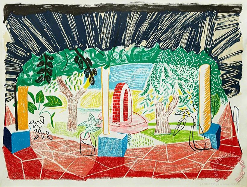 David Hockney Views of Hotel Well I, From Moving Focus Series, 1985 Art Print