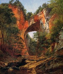 David Johnson - A Natural Bridge in Virginia painting