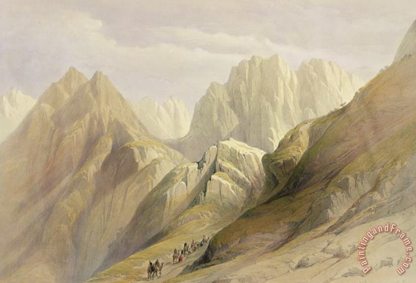 David Roberts Ascent Of The Lower Range Of Sinai Art Print