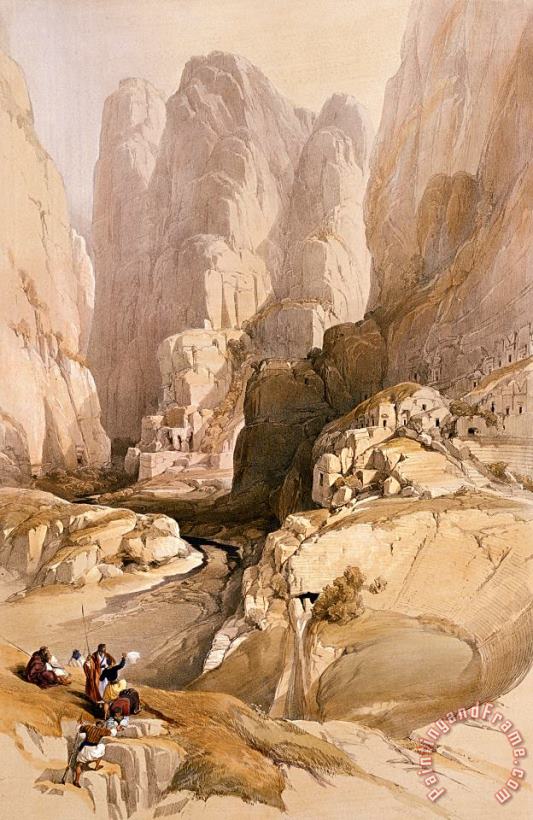 David Roberts Entrance To Petra Art Painting