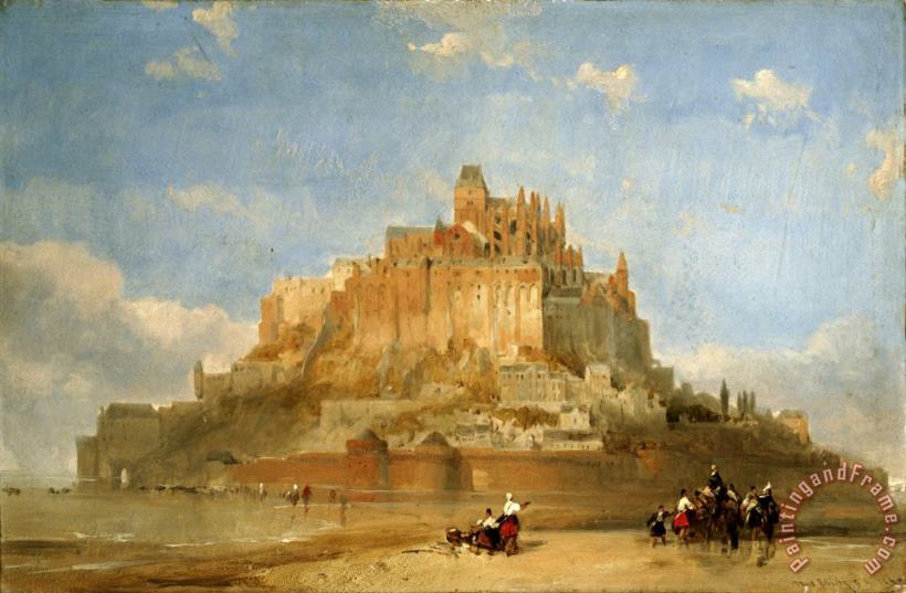 David Roberts Mont St Michel From The Sands Art Painting