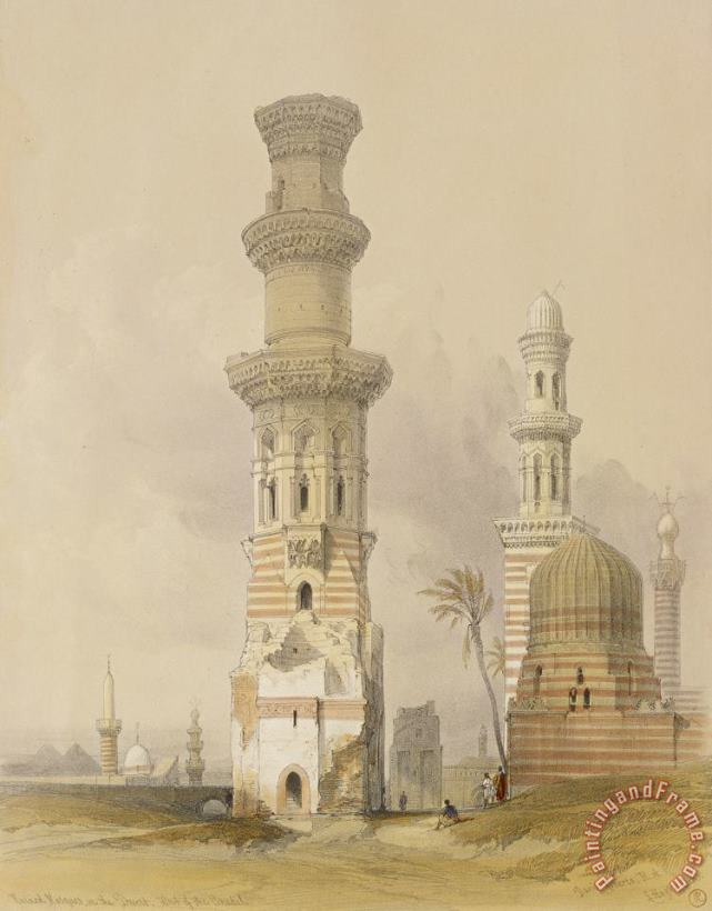 Ruined Mosques In The Desert painting - David Roberts Ruined Mosques In The Desert Art Print