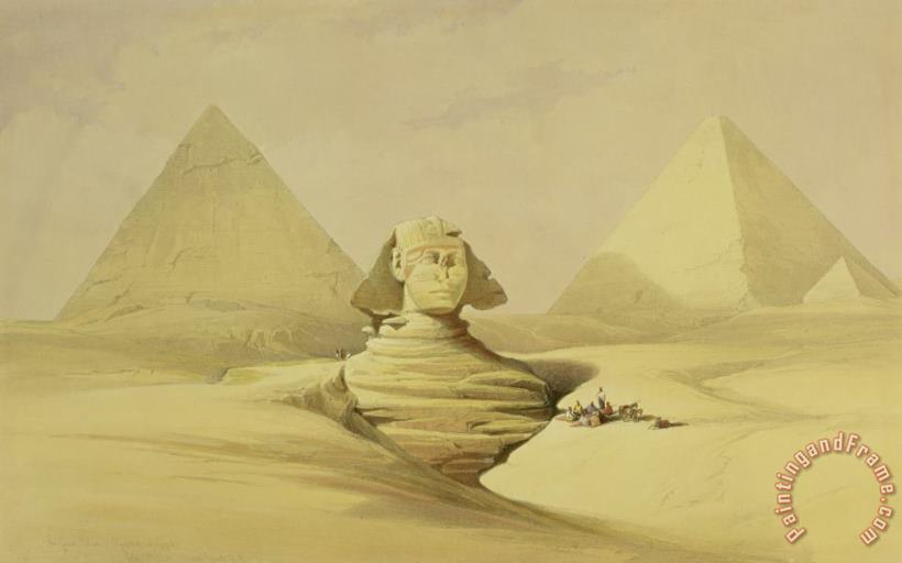 David Roberts The Great Sphinx And The Pyramids Of Giza Art Print