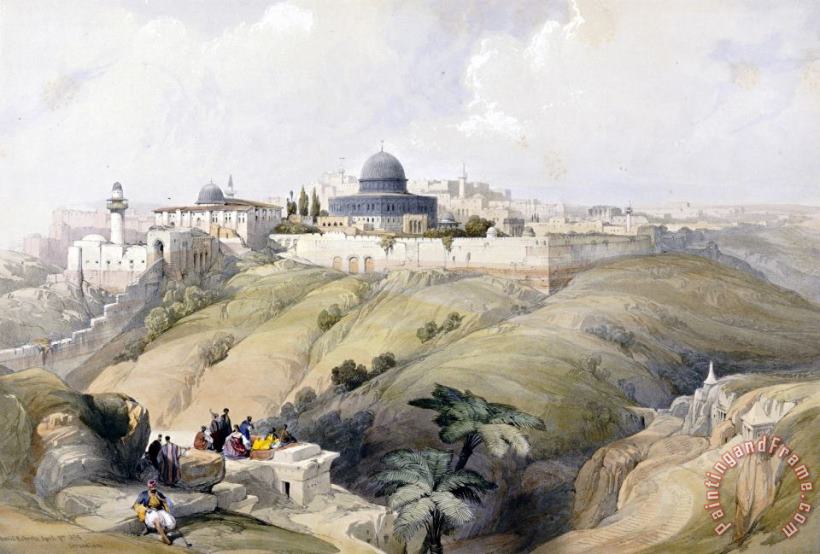 View of Jerusalem painting - David Roberts View of Jerusalem Art Print