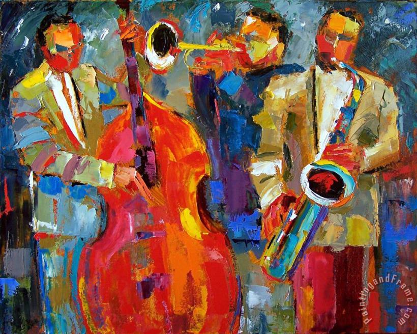 All Night Jazz painting - Debra Hurd All Night Jazz Art Print