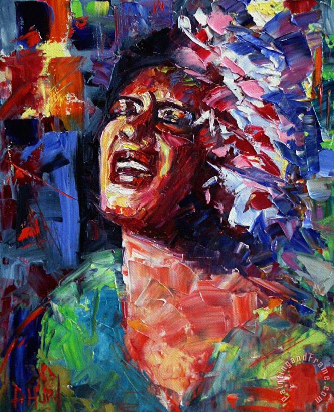 Billie Holiday Live painting - Debra Hurd Billie Holiday Live Art Print