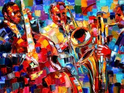 Debra Hurd - Bold Jazz Trio painting