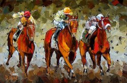 Debra Hurd - Close Race painting