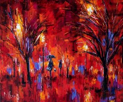 Debra Hurd - Deep Red painting