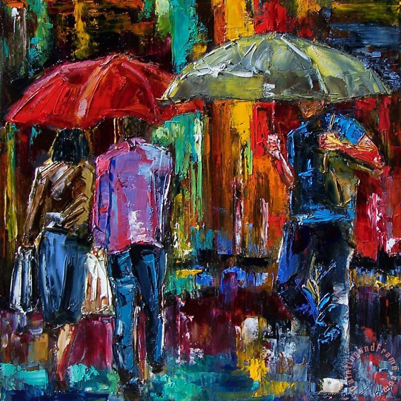 Heavy Rain painting - Debra Hurd Heavy Rain Art Print