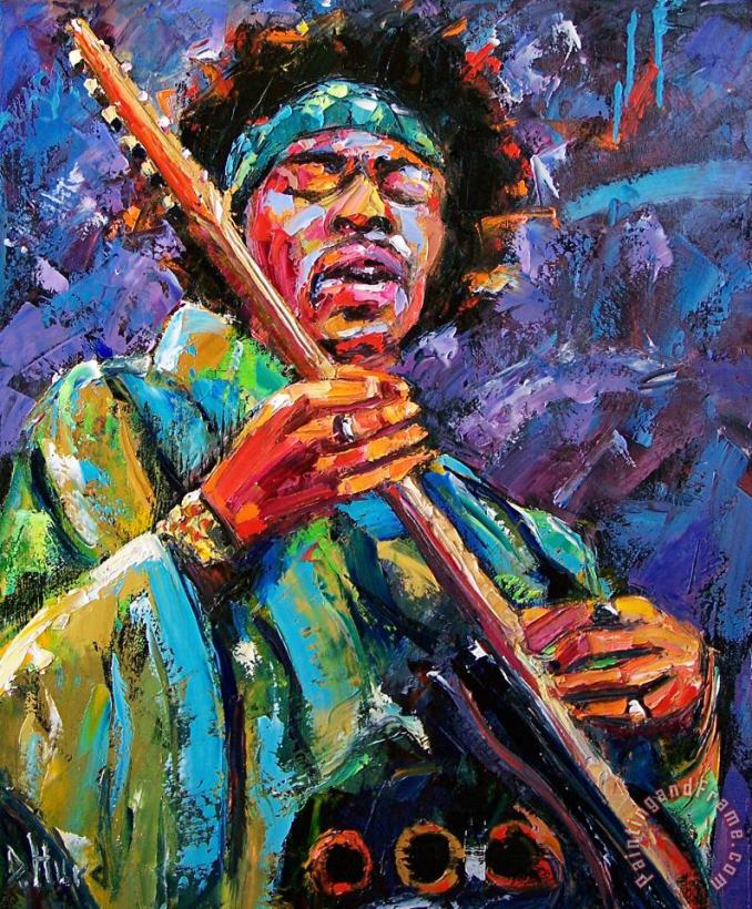 Hendrix painting - Debra Hurd Hendrix Art Print