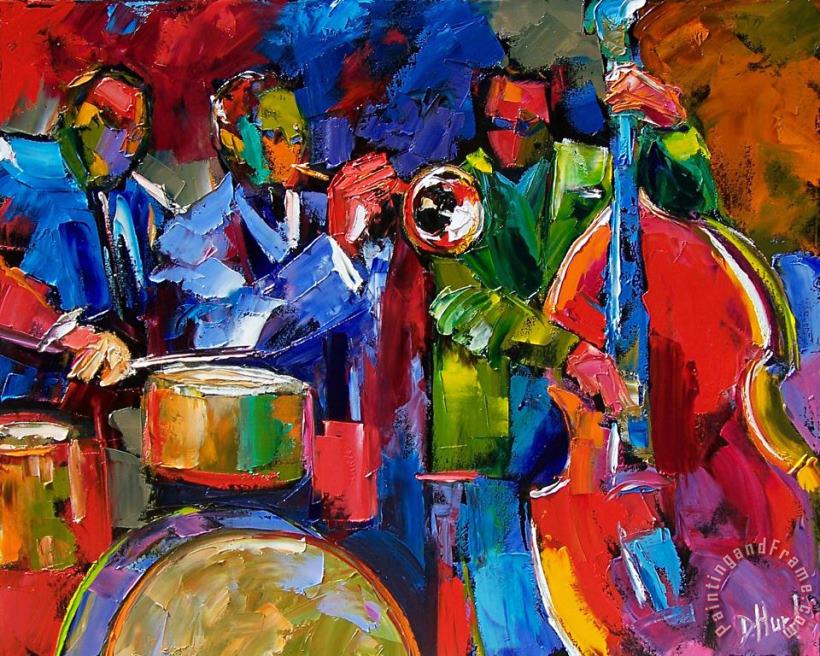 Jazz Beat painting - Debra Hurd Jazz Beat Art Print
