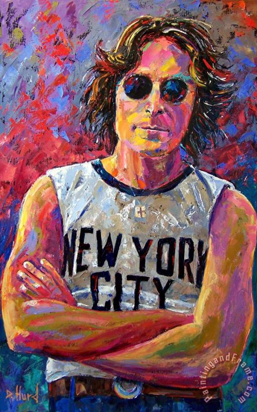 Lennon New York painting - Debra Hurd Lennon New York Art Print