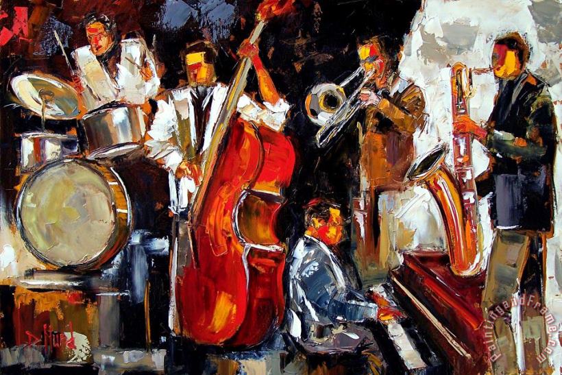 Living Jazz painting - Debra Hurd Living Jazz Art Print