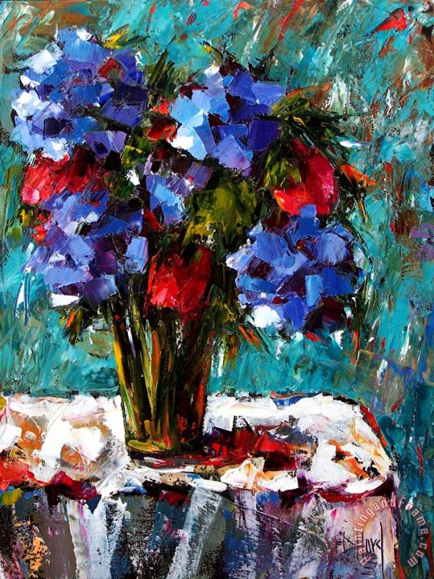 Debra Hurd Red And Blue Art Painting