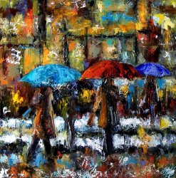 Debra Hurd - Wet Winter Day painting