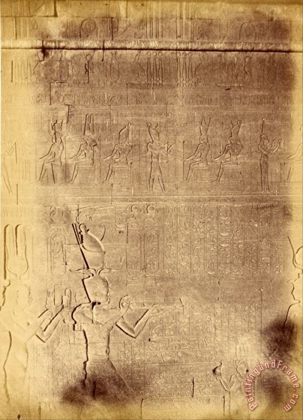 (close Up of Hieroglyphic Inscriptions (probably of The Temple of Edfu)) painting - Despoineta (close Up of Hieroglyphic Inscriptions (probably of The Temple of Edfu)) Art Print