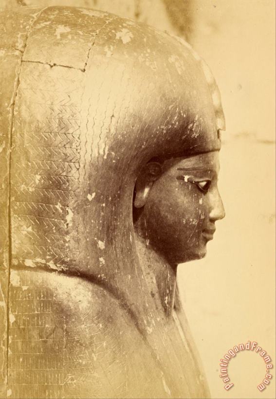 Despoineta (close Up of The Sarcophagus of The Queen Aah Hotep (profile)) Art Painting
