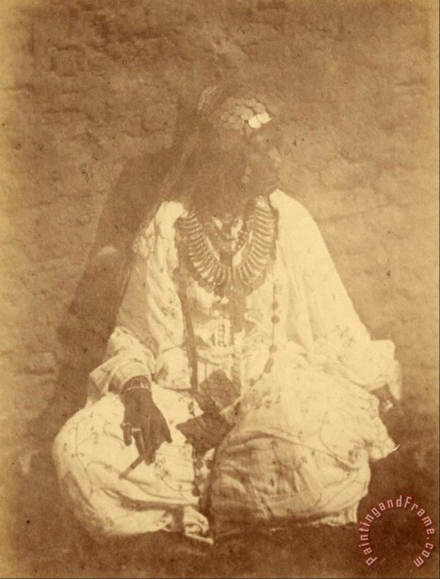Despoineta (portrait of a Native Woman Sitting Against a Wall) Art Print