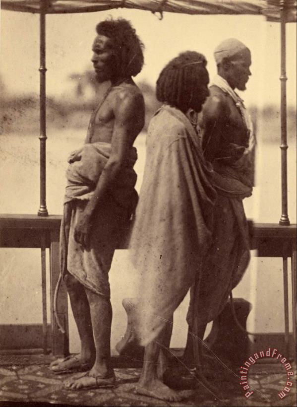 Despoineta (portrait of Three Native Men Standing in Profile) Art Painting