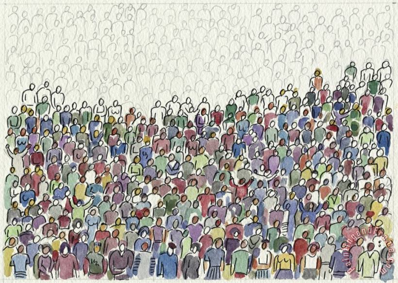 All These People painting - Diana Ong All These People Art Print