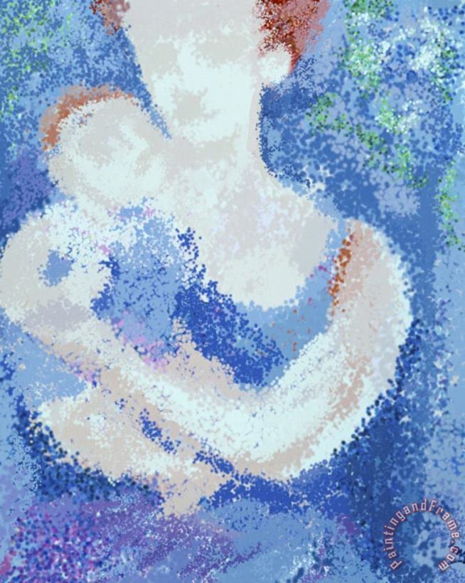 Mother And Child painting - Diana Ong Mother And Child Art Print