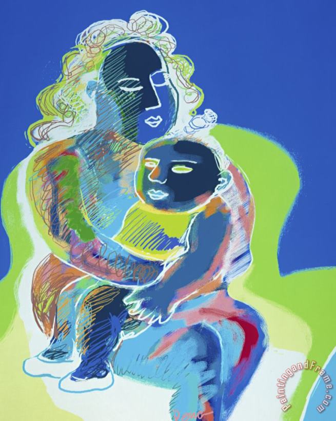 Mother And Child I painting - Diana Ong Mother And Child I Art Print