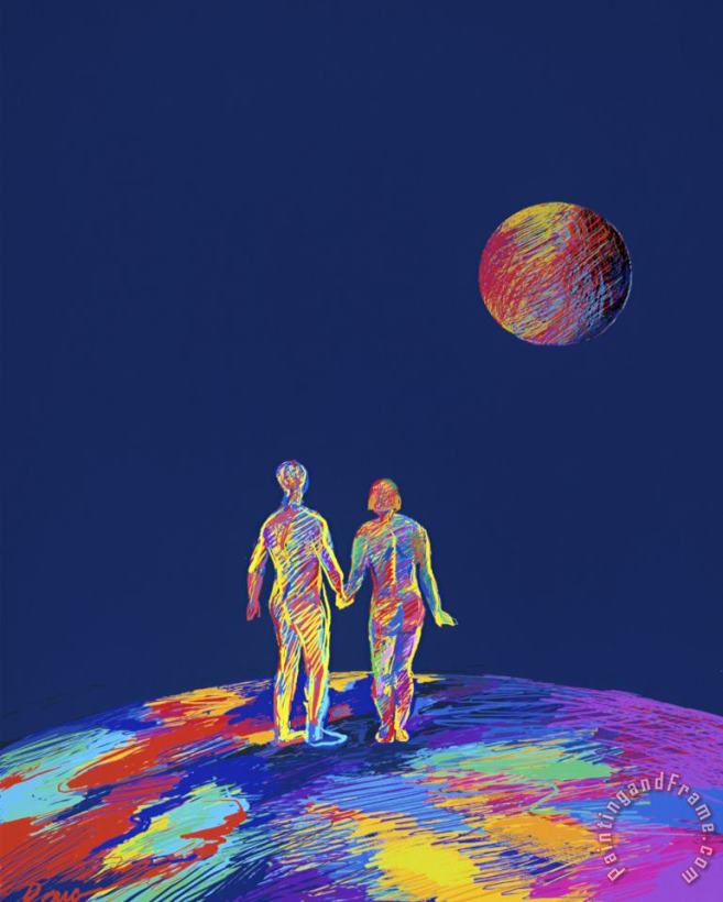 Planet X painting - Diana Ong Planet X Art Print