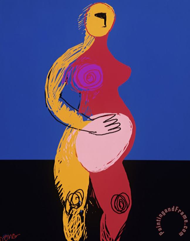 Woman in Labor painting - Diana Ong Woman in Labor Art Print