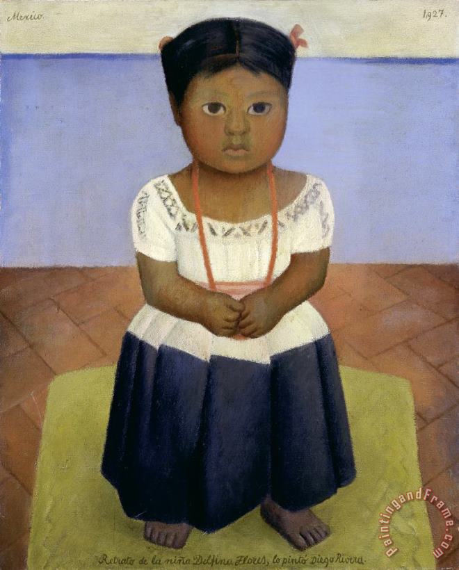 Diego Rivera Delfina Flores Art Painting
