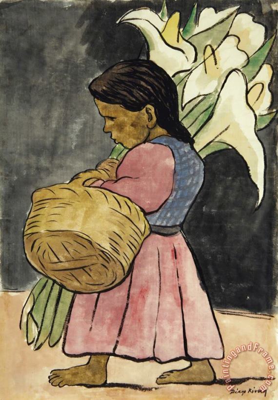 Diego Rivera Nina Con Alcatraces (also Known As Alcatraces), Circa 1936 Art Print