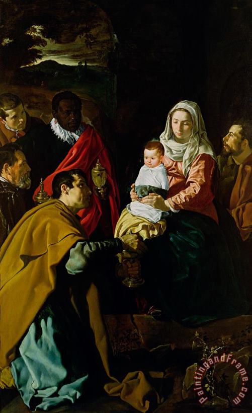 Adoration of the Kings painting - Diego rodriguez de silva y Velazquez Adoration of the Kings Art Print