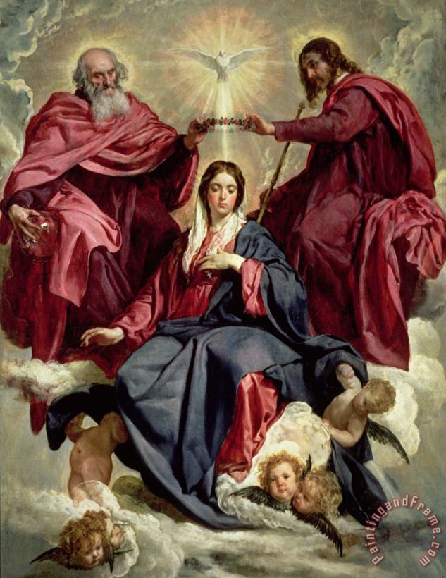 Diego Velazquez Coronation Of The Virgin Art Painting