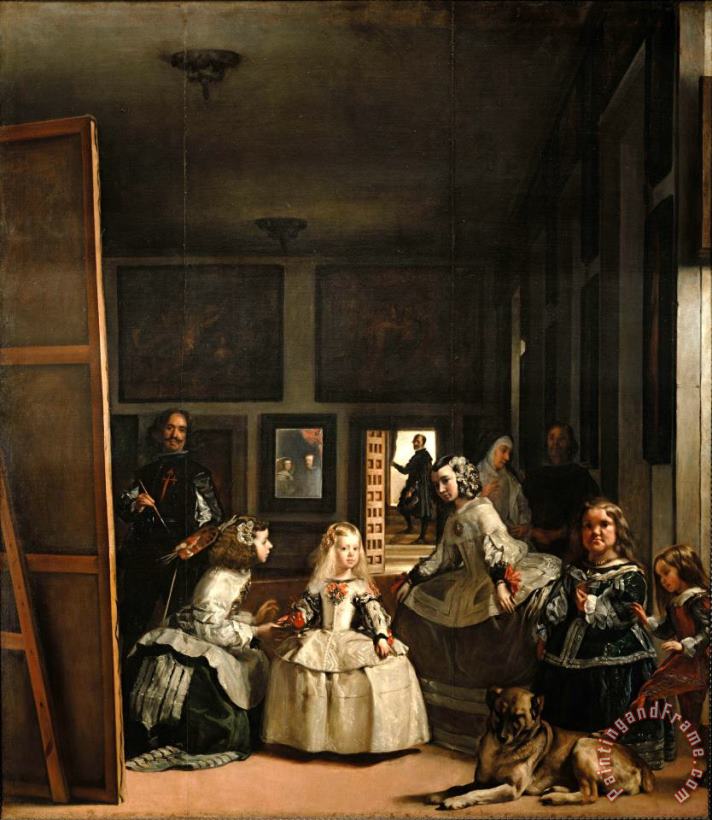 Las Meninas Detail of The Lower Half Depicting The Family of Philip Iv of Spain 1656 painting - Diego Velazquez Las Meninas Detail of The Lower Half Depicting The Family of Philip Iv of Spain 1656 Art Print