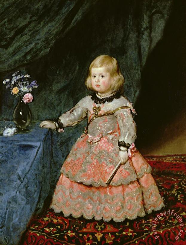 Diego Velazquez The Infanta Margarita Teresa of Spain in a Red Dress Art Painting