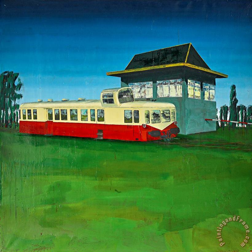 Dirk Skreber Untitled (locomotive Picasso) Art Painting