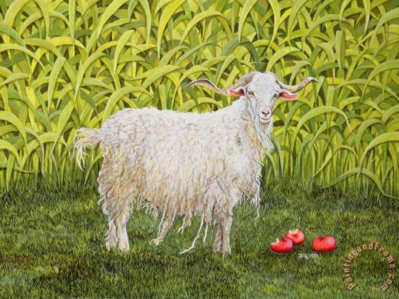 Goat painting - Ditz Goat Art Print